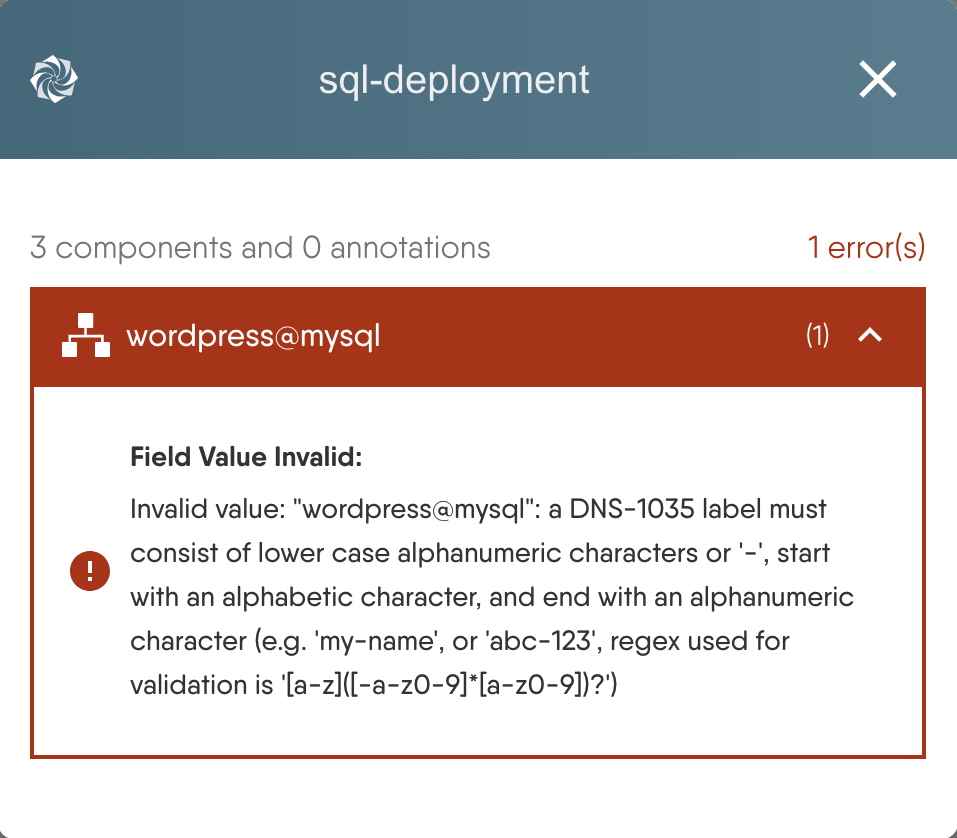Invalid Field Value Details